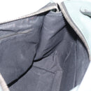FENDI Hand Bag Leather 2way Green Silver Auth bs36397-20