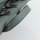 FENDI Hand Bag Leather 2way Green Silver Auth bs36397-9