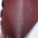 HERMES Etui Cult GM Card Case Leather Brown Silver Auth bs36398-13