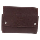 HERMES Etui Cult GM Card Case Leather Brown Silver Auth bs36398-2