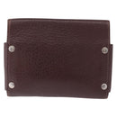 HERMES Etui Cult GM Card Case Leather Brown Silver Auth bs36398-3