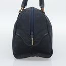 Christian Dior Hand Bag Canvas Navy Gold Auth bs36400-4