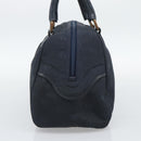 Christian Dior Hand Bag Canvas Navy Gold Auth bs36400-5