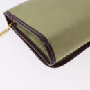 Christian Dior Chain Shoulder Bag Nylon Beige Gold Auth bs36401-12