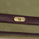 Christian Dior Chain Shoulder Bag Nylon Beige Gold Auth bs36401-14