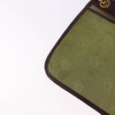 Christian Dior Chain Shoulder Bag Nylon Beige Gold Auth bs36401-16