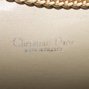 Christian Dior Chain Shoulder Bag Nylon Beige Gold Auth bs36401-17