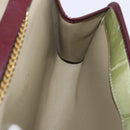 Christian Dior Chain Shoulder Bag Nylon Beige Gold Auth bs36401-19