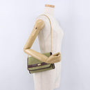Christian Dior Chain Shoulder Bag Nylon Beige Gold Auth bs36401-21
