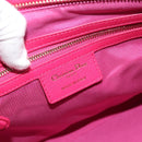 Christian Dior Diorissimo Hand Bag Leather 2way Pink Gold Auth bs36402V-21