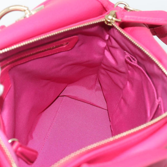 Christian Dior Diorissimo Hand Bag Leather 2way Pink Gold Auth bs36402V