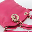 Christian Dior Diorissimo Hand Bag Leather 2way Pink Gold Auth bs36402V-6