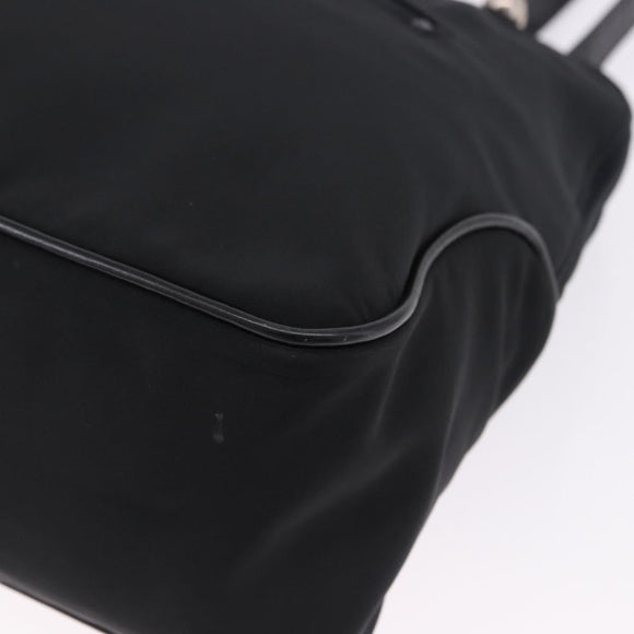 LOEWE Shoulder Bag Nylon Black Silver Auth bs36404