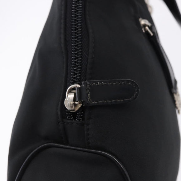 LOEWE Shoulder Bag Nylon Black Silver Auth bs36404
