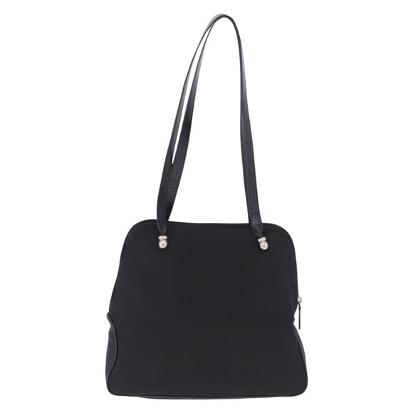 LOEWE Shoulder Bag Nylon Black Silver Auth bs36404