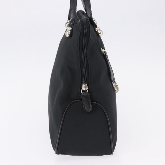 LOEWE Shoulder Bag Nylon Black Silver Auth bs36404