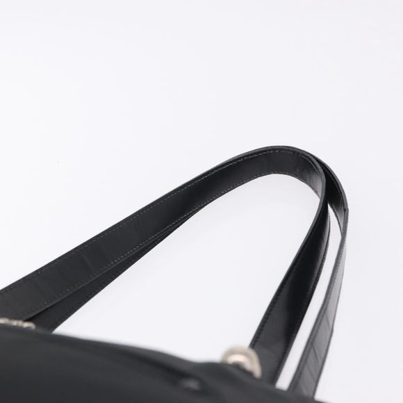 LOEWE Shoulder Bag Nylon Black Silver Auth bs36404