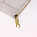 BOTTEGA VENETA MAXI INTRECCIATO Long Wallet Leather White Gold Auth bs36408-17