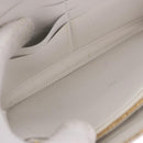 BOTTEGA VENETA MAXI INTRECCIATO Long Wallet Leather White Gold Auth bs36408-15