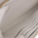 BOTTEGA VENETA MAXI INTRECCIATO Long Wallet Leather White Gold Auth bs36408-19