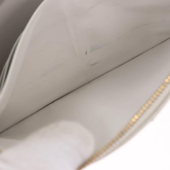 BOTTEGA VENETA MAXI INTRECCIATO Long Wallet Leather White Gold Auth bs36408