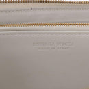 BOTTEGA VENETA MAXI INTRECCIATO Long Wallet Leather White Gold Auth bs36408-21