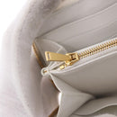 BOTTEGA VENETA MAXI INTRECCIATO Long Wallet Leather White Gold Auth bs36408-22