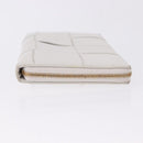 BOTTEGA VENETA MAXI INTRECCIATO Long Wallet Leather White Gold Auth bs36408-3