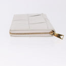 BOTTEGA VENETA MAXI INTRECCIATO Long Wallet Leather White Gold Auth bs36408-4