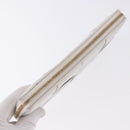 BOTTEGA VENETA MAXI INTRECCIATO Long Wallet Leather White Gold Auth bs36408-5