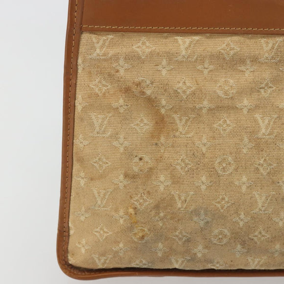 LOUIS VUITTON Monogram Mini Sac Catline Hand Bag Beige M92328 LV Auth bs36410