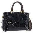 LOUIS VUITTON Tote Miroir Hand Bag Patent 2way Black M54626 LV Auth bs36411-1