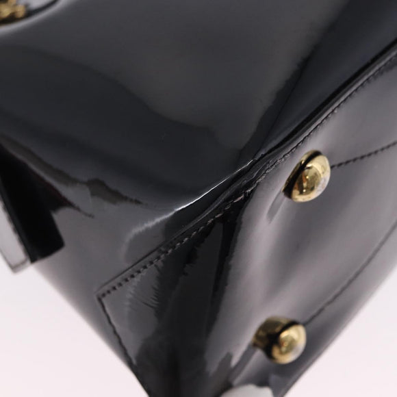 LOUIS VUITTON Tote Miroir Hand Bag Patent 2way Black M54626 LV Auth bs36411
