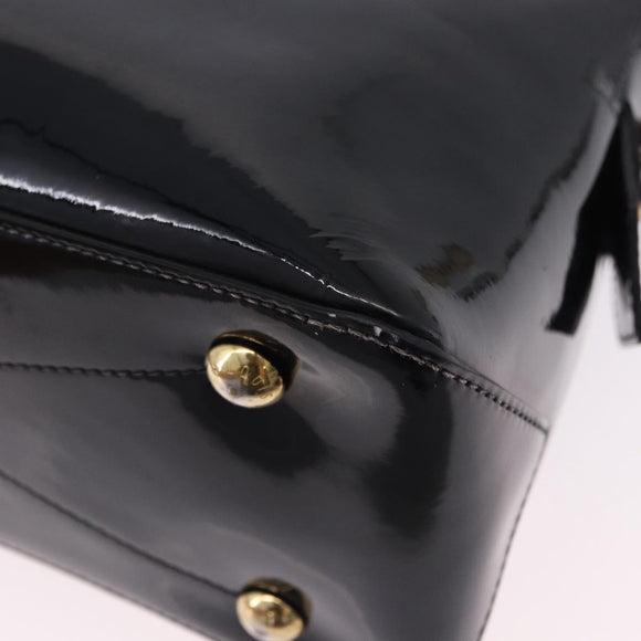 LOUIS VUITTON Tote Miroir Hand Bag Patent 2way Black M54626 LV Auth bs36411