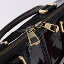 LOUIS VUITTON Tote Miroir Hand Bag Patent 2way Black M54626 LV Auth bs36411-16
