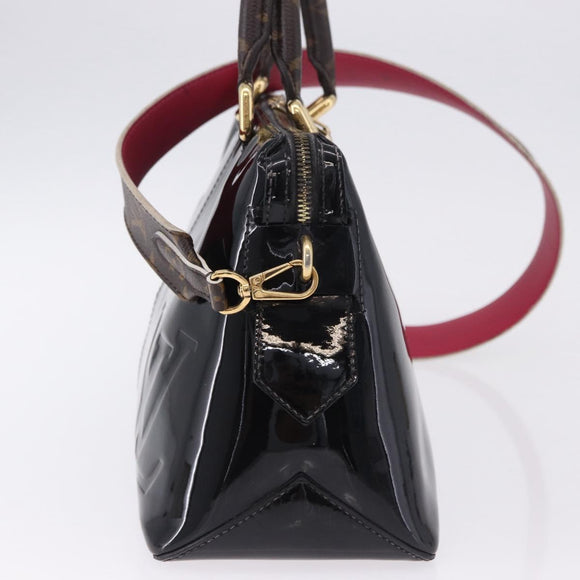 LOUIS VUITTON Tote Miroir Hand Bag Patent 2way Black M54626 LV Auth bs36411
