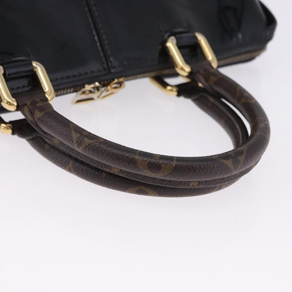 LOUIS VUITTON Tote Miroir Hand Bag Patent 2way Black M54626 LV Auth bs36411