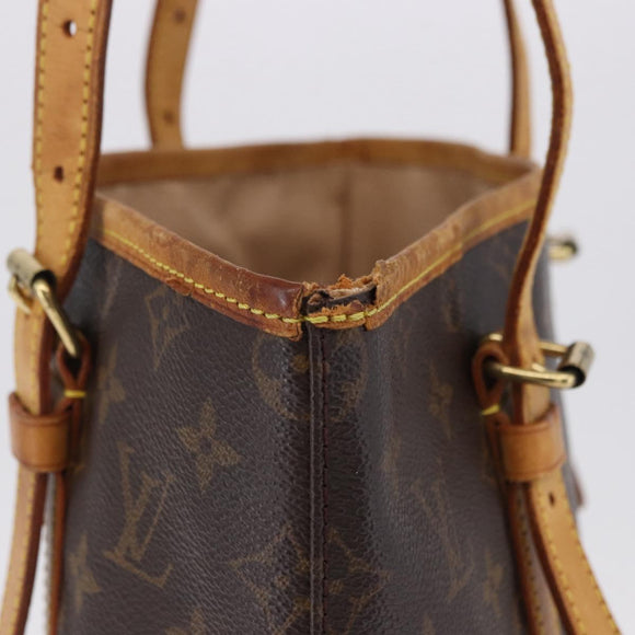 LOUIS VUITTON Monogram Bucket GM Shoulder Bag M42236 LV Auth bs36413