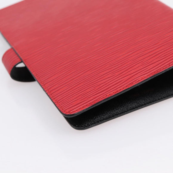 LOUIS VUITTON Epi Agenda MM Day Planner Cover Red R20047 LV Auth bs36417