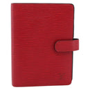 LOUIS VUITTON Epi Agenda MM Day Planner Cover Red R20047 LV Auth bs36417-2