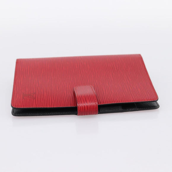 LOUIS VUITTON Epi Agenda MM Day Planner Cover Red R20047 LV Auth bs36417