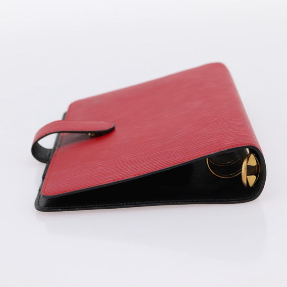 LOUIS VUITTON Epi Agenda MM Day Planner Cover Red R20047 LV Auth bs36417
