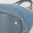 LOUIS VUITTON Suhari Lockit PM Hand Bag Leather Blue Gold M95434 LV Auth bs36420-8