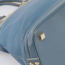LOUIS VUITTON Suhari Lockit PM Hand Bag Leather Blue Gold M95434 LV Auth bs36420-15
