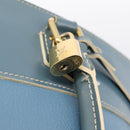 LOUIS VUITTON Suhari Lockit PM Hand Bag Leather Blue Gold M95434 LV Auth bs36420-18