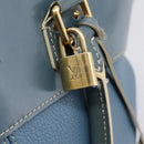 LOUIS VUITTON Suhari Lockit PM Hand Bag Leather Blue Gold M95434 LV Auth bs36420-19