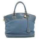 LOUIS VUITTON Suhari Lockit PM Hand Bag Leather Blue Gold M95434 LV Auth bs36420-13