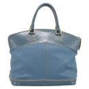 LOUIS VUITTON Suhari Lockit PM Hand Bag Leather Blue Gold M95434 LV Auth bs36420-2