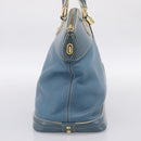 LOUIS VUITTON Suhari Lockit PM Hand Bag Leather Blue Gold M95434 LV Auth bs36420-3