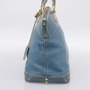 LOUIS VUITTON Suhari Lockit PM Hand Bag Leather Blue Gold M95434 LV Auth bs36420-4